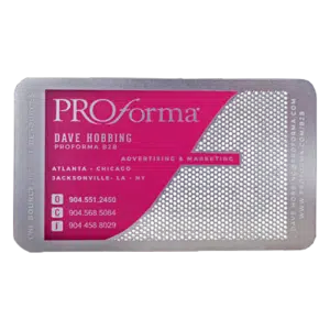 mbc proforma metal business card