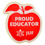 JUF Proud Educator Lapel Pin | MetalPromo